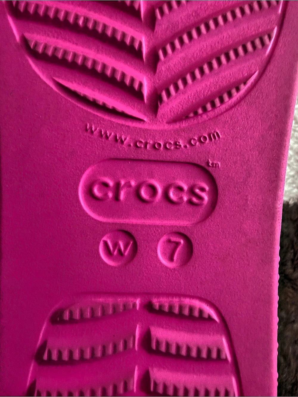Crocs Classic Crush Slide Pink Sandals US 7 - Picture 7 of 7